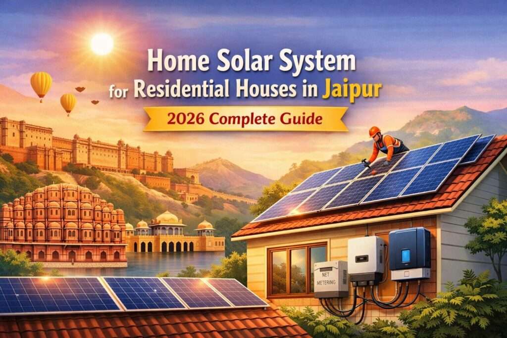 Home solar system for residential houses in Jaipur installed by Agrawal Solar Energy LLP