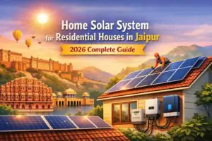 Home solar system for residential houses in Jaipur installed by Agrawal Solar Energy LLP