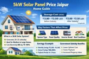 5kW Solar Panel Price in Jaipur 2026 rooftop solar system cost and subsidy guide