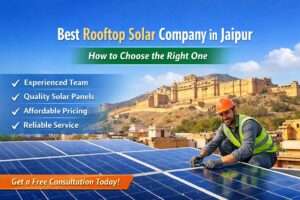 Best Rooftop Solar Company in Jaipur installing solar panels on rooftop