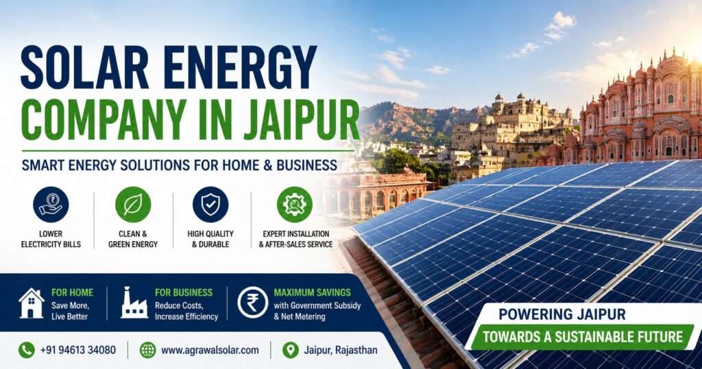 Solar Energy Company in Jaipur rooftop solar panels for home and business