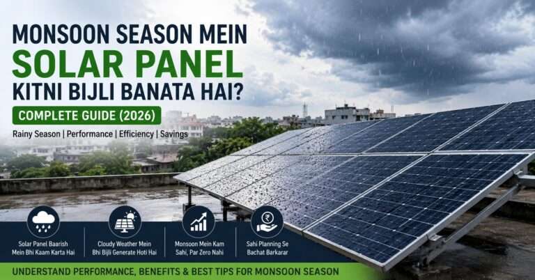 Monsoon Season Mein Solar Panel Kitni Bijli Banata Hai Complete Guide 2026