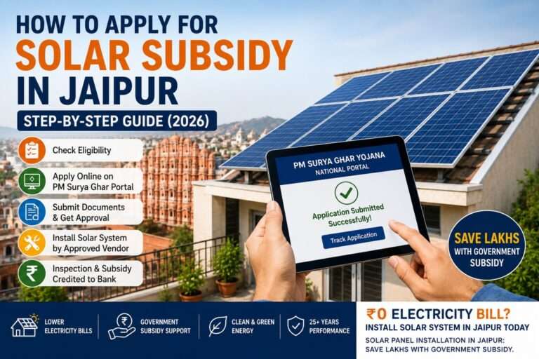 How to Apply for Solar Subsidy in Jaipur with PM Surya Ghar Yojana for Residential Rooftop Solar System