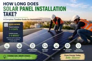 How long does solar panel installation take for a home in Jaipur