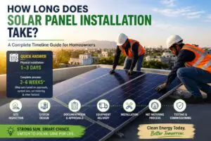 How long does solar panel installation take for a home in Jaipur