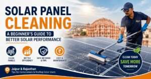 Solar panel cleaning for better solar performance in Jaipur