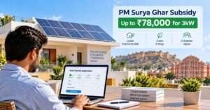 PM Surya Ghar Subsidy for 3kW solar system in Jaipur